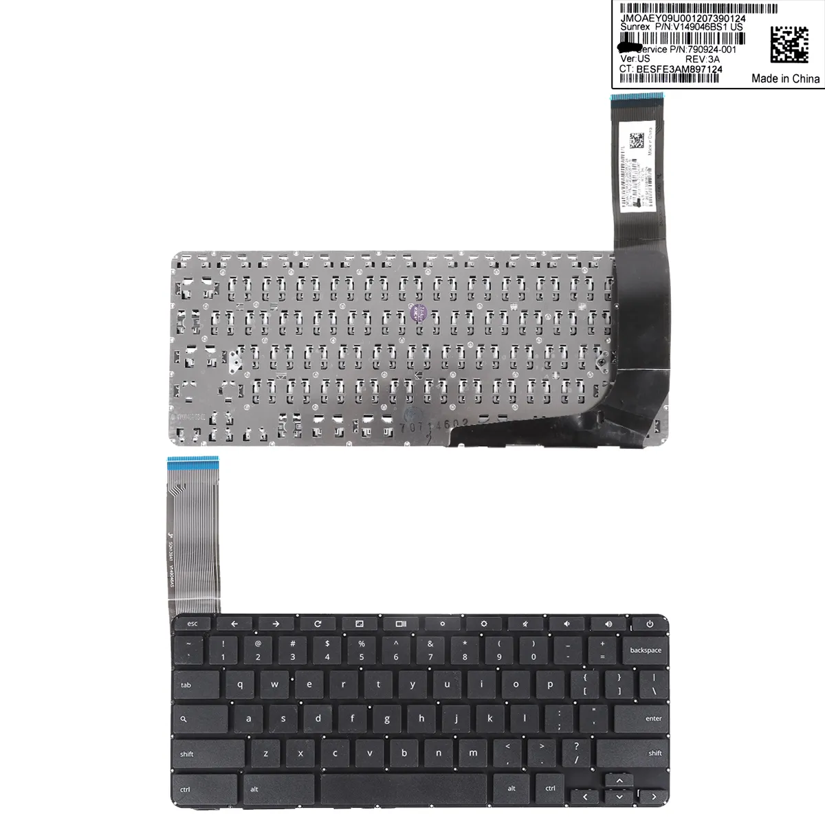 Picture of Laptop US keyboard for HP Pavilion Chromebook 14-Q 14-X BLACK(With cable folded)